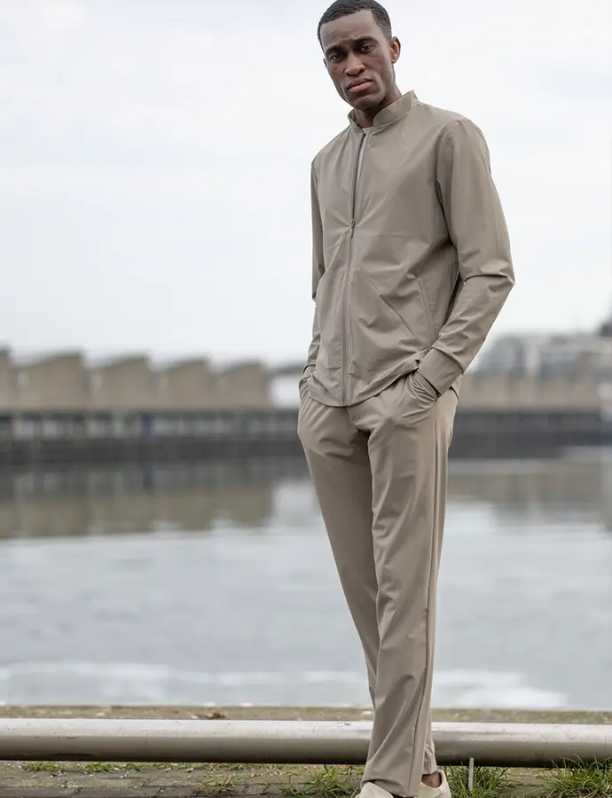 Pants taupe Blouson taupe van Neycko