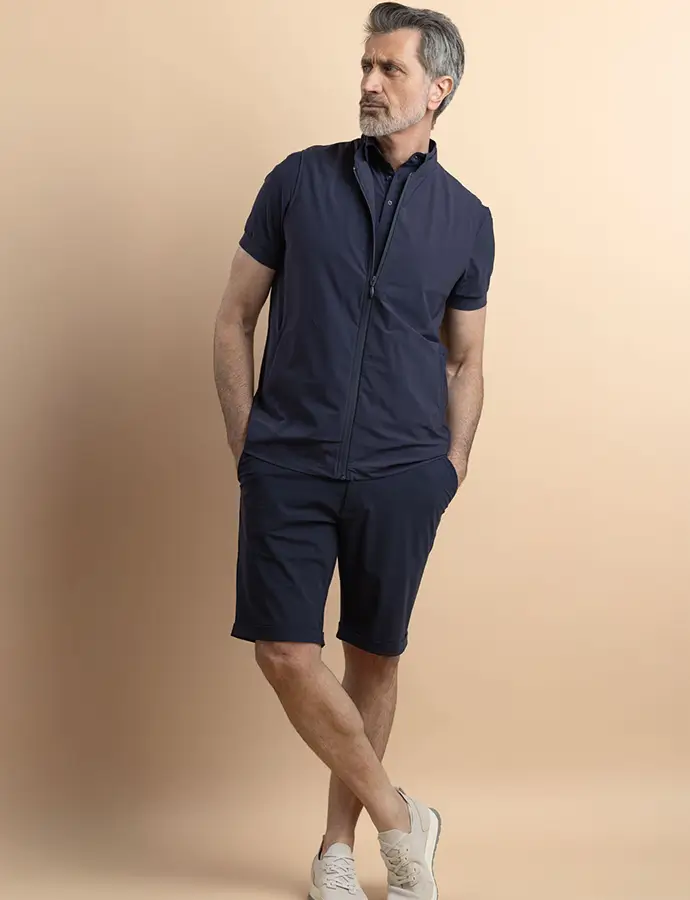 short + bodywarmer navy blue