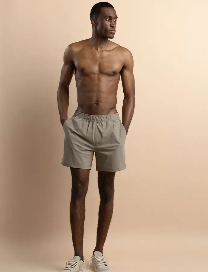 Swimshort taupe van Neycko
